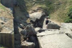 Chris-at-Bombed-Area-at-Omaha-Beach