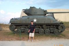 Chris-at-Tank-at-Utah-Beach-Museum