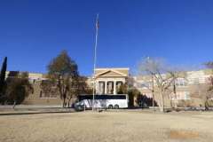 Our-bus-to-the-copper-mine-in-front-of-the-Bullion-Plaza-Museum